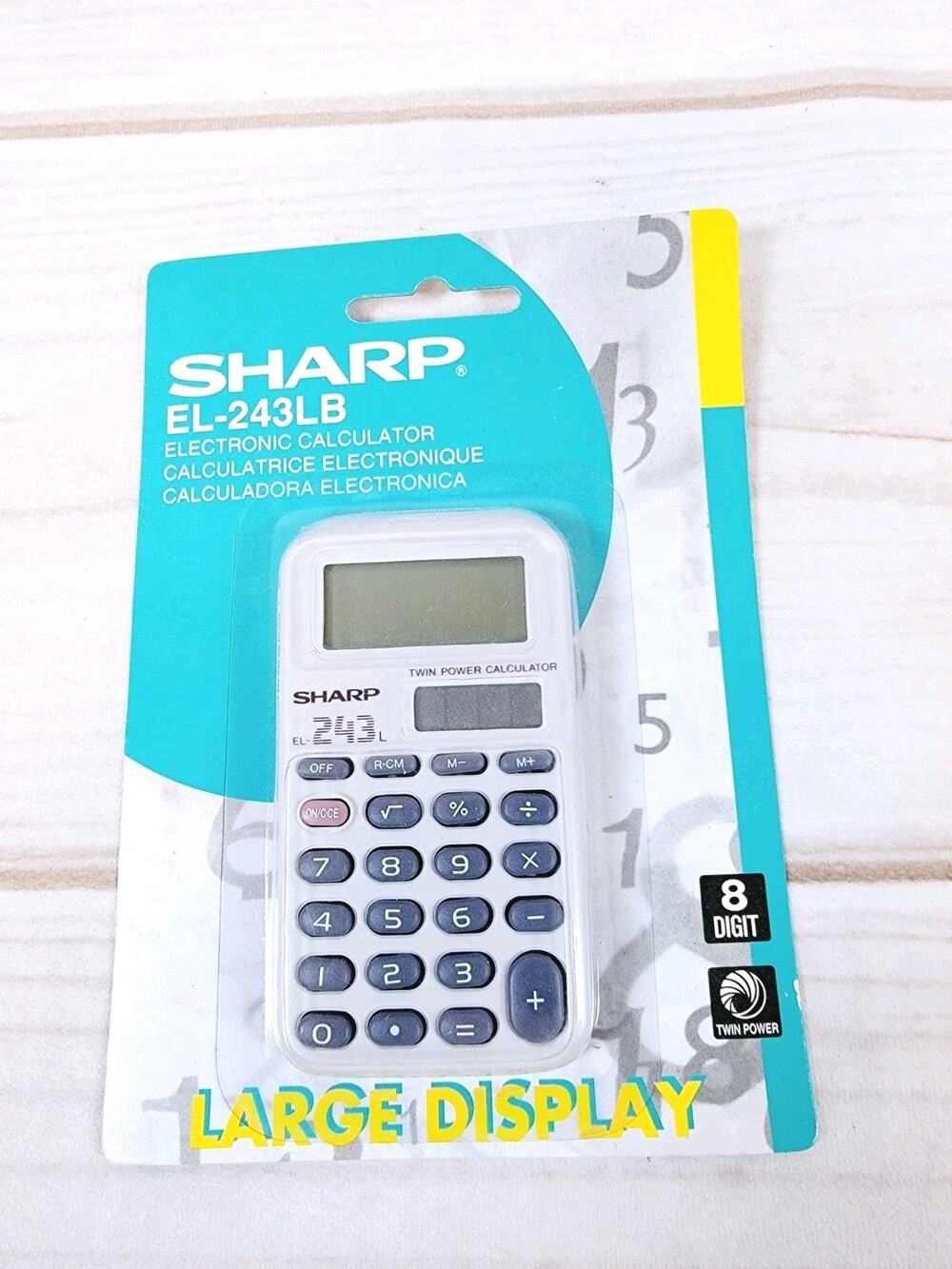 Sharp EL-243LB Electronic Calculator Large Display NEW Sealed